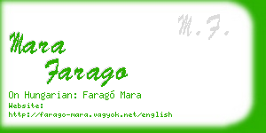 mara farago business card